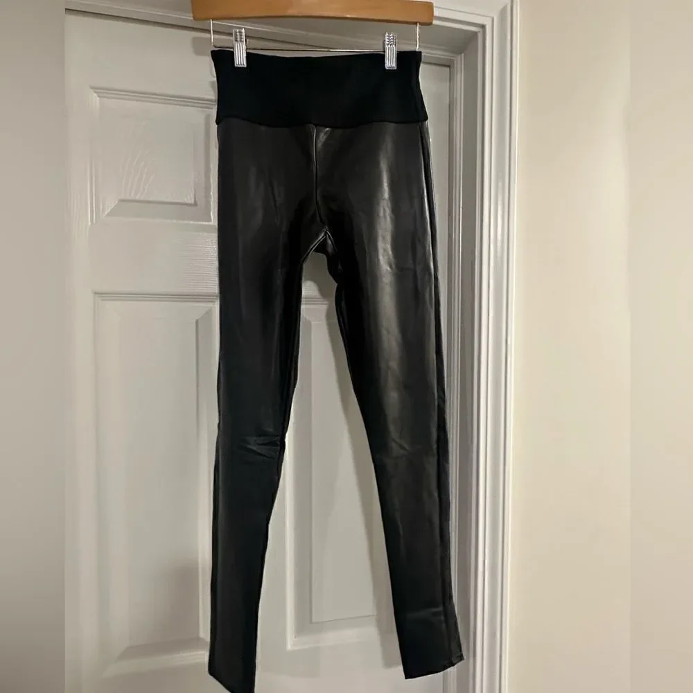 ASSETS by SPANX Women's All Over Faux Leather Leggings NWOT